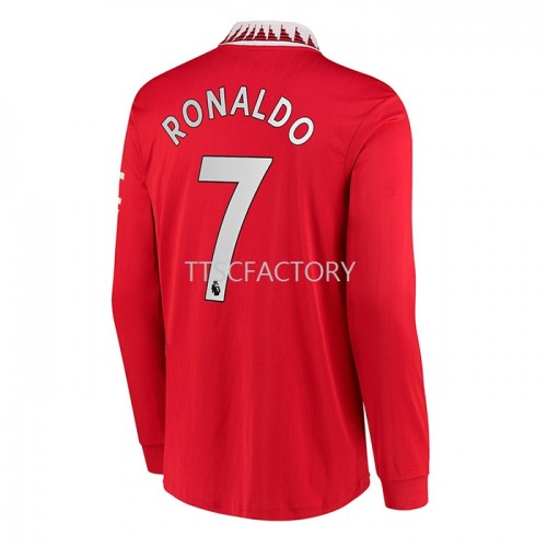Manchester United Cristiano Ronaldo 7 Fodboldtrøjer Hjemmebanesæt 2022/23 Langærmet Manchester United Cristiano Ronaldo 7 Fodboldtrøjer Hjemmebanesæt 2022/23 Langærmet